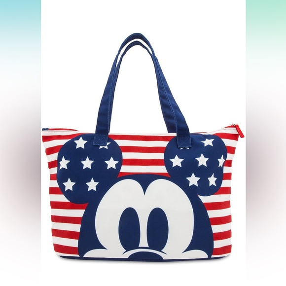 Disney Handbags - Mickey Mouse Foldable Tote Bag - Americana Collection